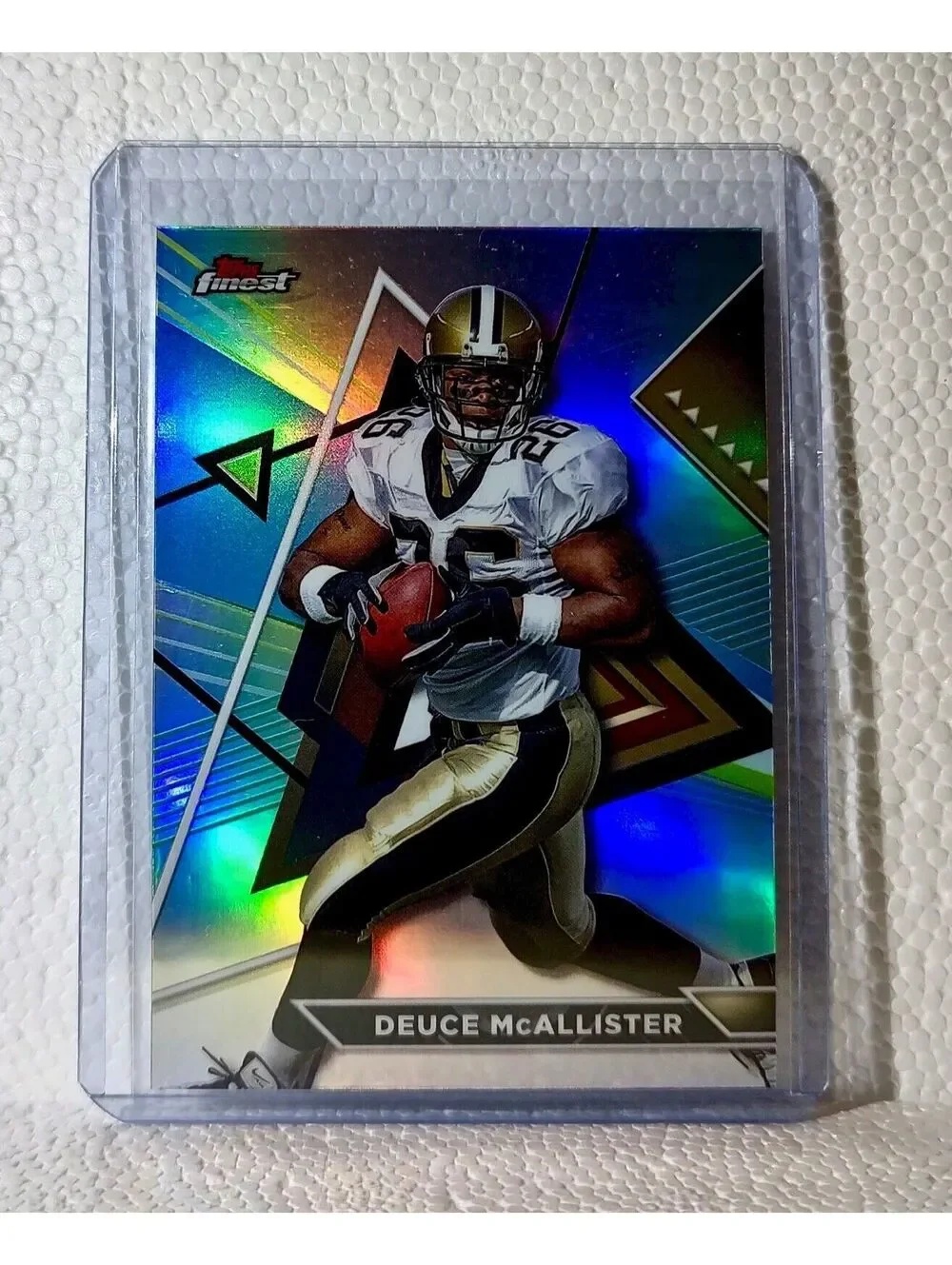 Deuce McAllister 2023 Topps Finest Refractor NFL #217 Football Card Saints